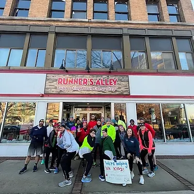 Manchester Store Run Club In Front